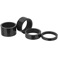 4pcs De Carbono Arandela De Fibra Del Tallo Auricular Espaciador Bicicleta MTB De La Bicicleta 5-10-15 - 20mm